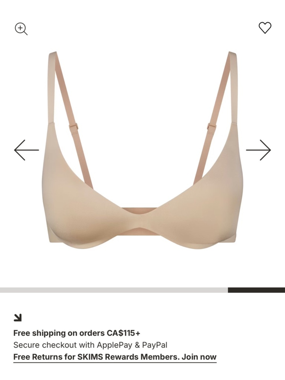 SKIMS Light Nude Plunge Bra